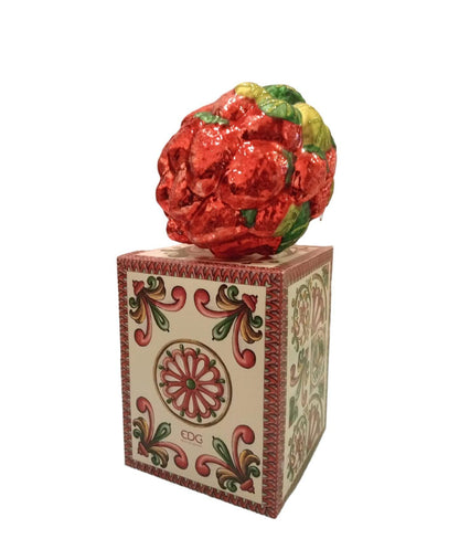 Bouquet di Fragole, sfera di Natale in vetro, 12 cm - MARIKA DE PAOLA - HOME DECOR