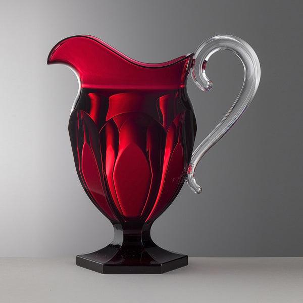 Brocca / Caraffa ROBERTA (1200 ml) in Cristallo Sintetico, Mario Luca Giusti, Rosso Rubino - MARIKA DE PAOLA - HOME DECOR