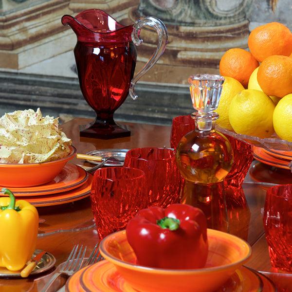 Brocca / Caraffa ROBERTA (1200 ml) in Cristallo Sintetico, Mario Luca Giusti, Rosso Rubino - MARIKA DE PAOLA - HOME DECOR