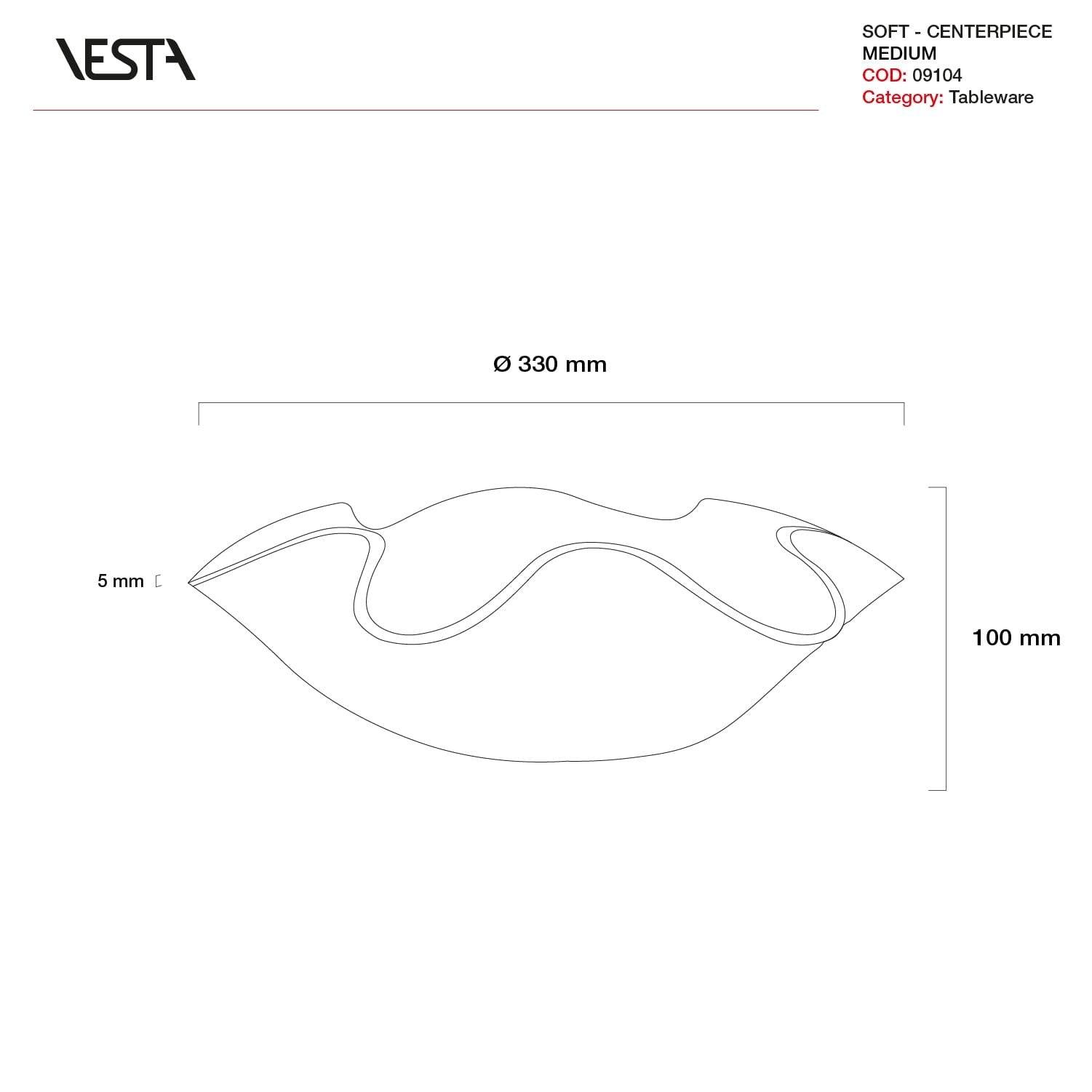 Centrotavola Portavaso Portabottiglie SOFT medio - collezione VESTA - MARIKA DE PAOLA - HOME DECOR