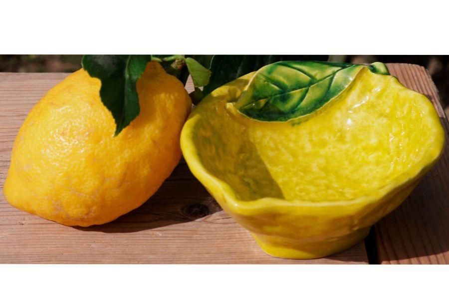 Coppetta Limone in ceramica artigianale italiana, fatto a mano, 16 cm - MARIKA DE PAOLA - HOME DECOR