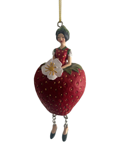 Flower Fairy - collectible fairy for room decoration - Strawberry