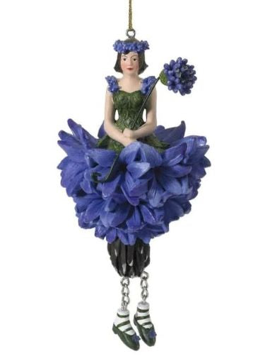 Flower Fairy - collectible fairy for room decoration - Blue Cornflower