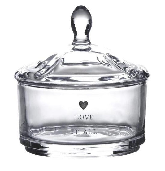 Lov it All - Barattolo con coperchio in vetro, 9 cm - MARIKA DE PAOLA - HOME DECOR