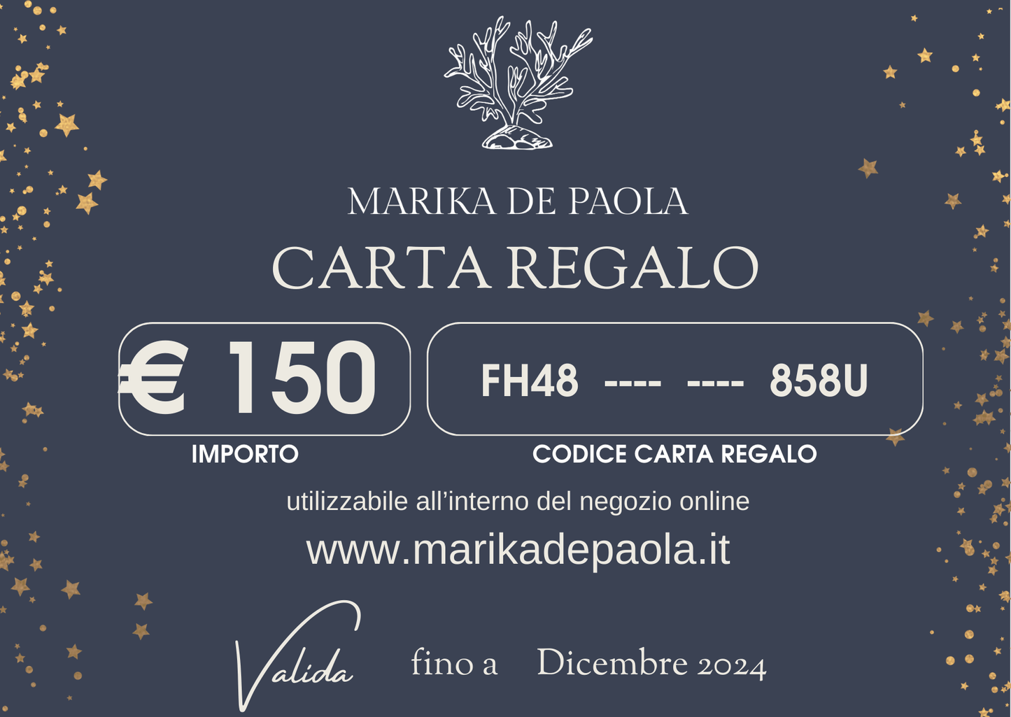 Marika De Paola GIFT CARD (Carta Regalo) - MARIKA DE PAOLA - HOME DECOR