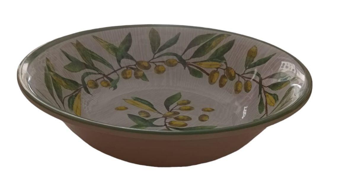 Piatti Fondi della collezione Au Bain Marie OLIVE (Melammina - diametro 19 cm) - MARIKA DE PAOLA - HOME DECOR