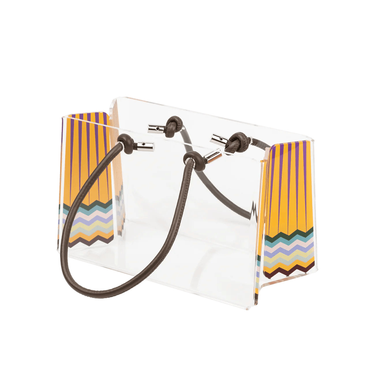 Portaoggetti Shopper Charlotte Piccola (Rainbow) in Cristallo Acrilico, Vesta - MARIKA DE PAOLA - HOME DECOR