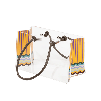 Portaoggetti Shopper Charlotte Piccola (Rainbow) in Cristallo Acrilico, Vesta - MARIKA DE PAOLA - HOME DECOR