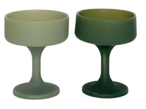 PORTER GREEN - Bicchieri calici da cocktail modello MECC in silicone (confezione da 2) - MARIKA DE PAOLA - HOME DECOR