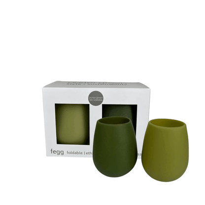 PORTER GREEN - Bicchieri tumbler acqua modello FEGG in silicone (confezione da 2) - MARIKA DE PAOLA - HOME DECOR