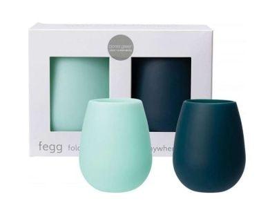 PORTER GREEN - Bicchieri tumbler acqua modello FEGG in silicone (confezione da 2) - MARIKA DE PAOLA - HOME DECOR