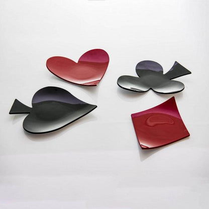 Svuotatasche plexiglass, semi carte da gioco, Cuore - MARIKA DE PAOLA - HOME DECOR