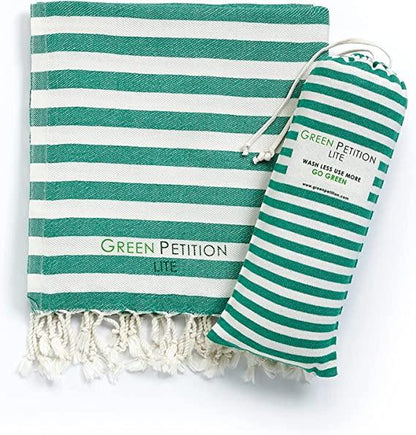 Telo Mare / Pareo modello MARE PESHTEMAL 170 cm x 90 cm firmato Green Petition (Fouta Lime) - MARIKA DE PAOLA - HOME DECOR